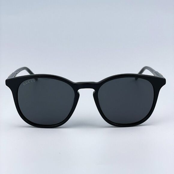 NEW Gucci GG1157S 001 Black Grey Round Unisex Sunglasses - Picture 5 of 15